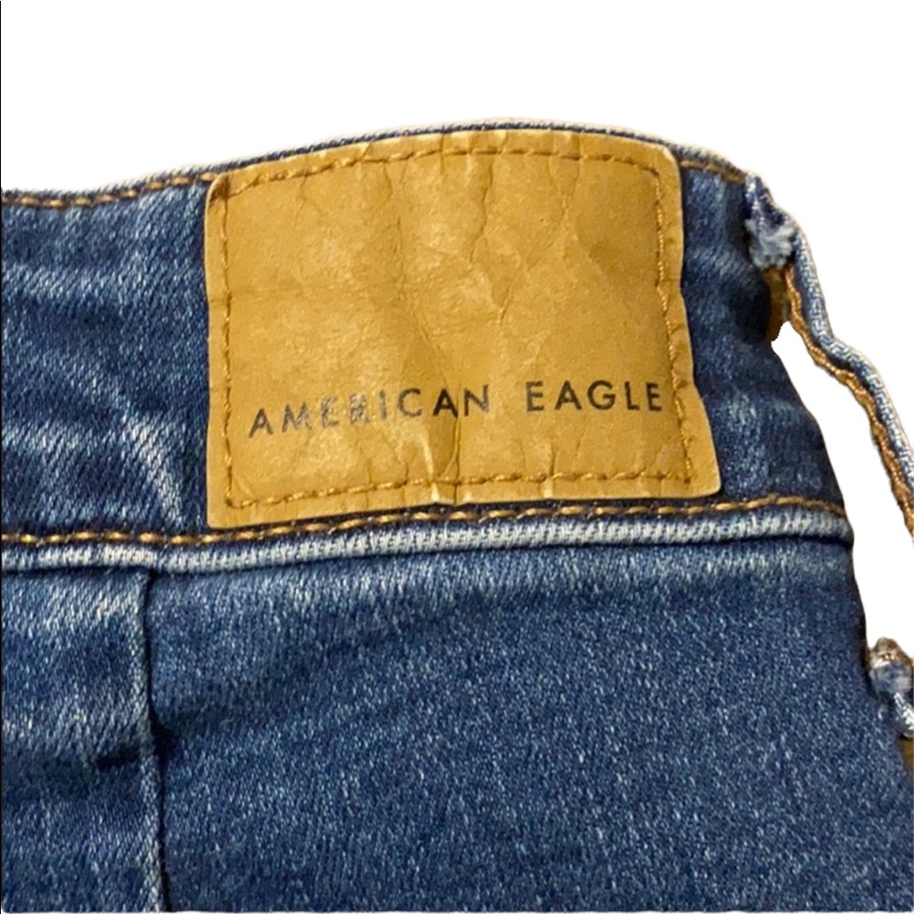 American Eagle Midi Denim jean shorts size 0 - Picture 6 of 9